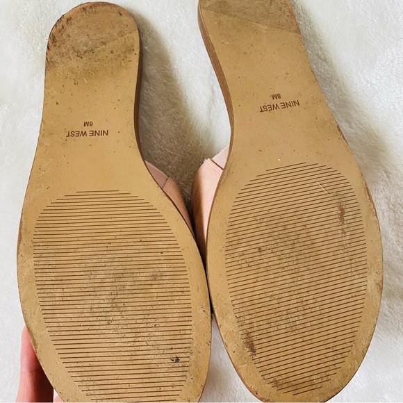 NINE WEST Suede Slip On Sandal Blush - Picture 8 of 10